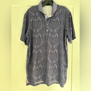 Greyson - Purple Wolf Patterned Polo Shirt(M)